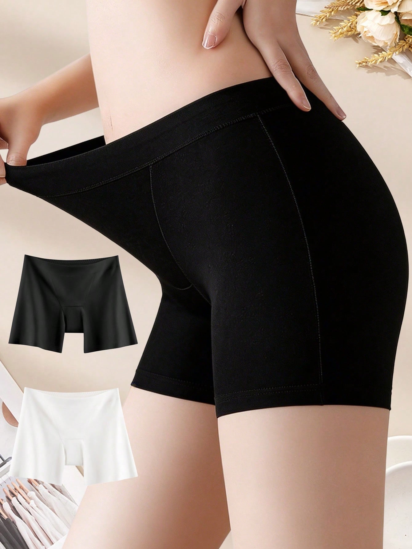 Boxer Brief Pack Cotton - 2PCS Celana Pendek Wanita Katun, Celana