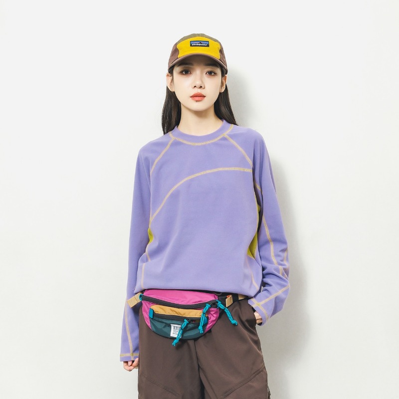 Base Layer Top - Kaos Lengan Panjang Unisex Warna Kontras