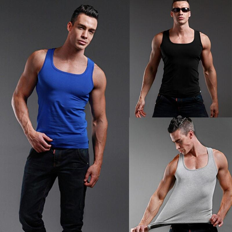 Sleeveless Undershirt - Rompi olahraga pria tanpa lengan leher