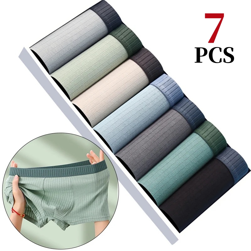 7 buah/lot celana dalam Boxer  - Multi Pack Underwear ulasan dan harga