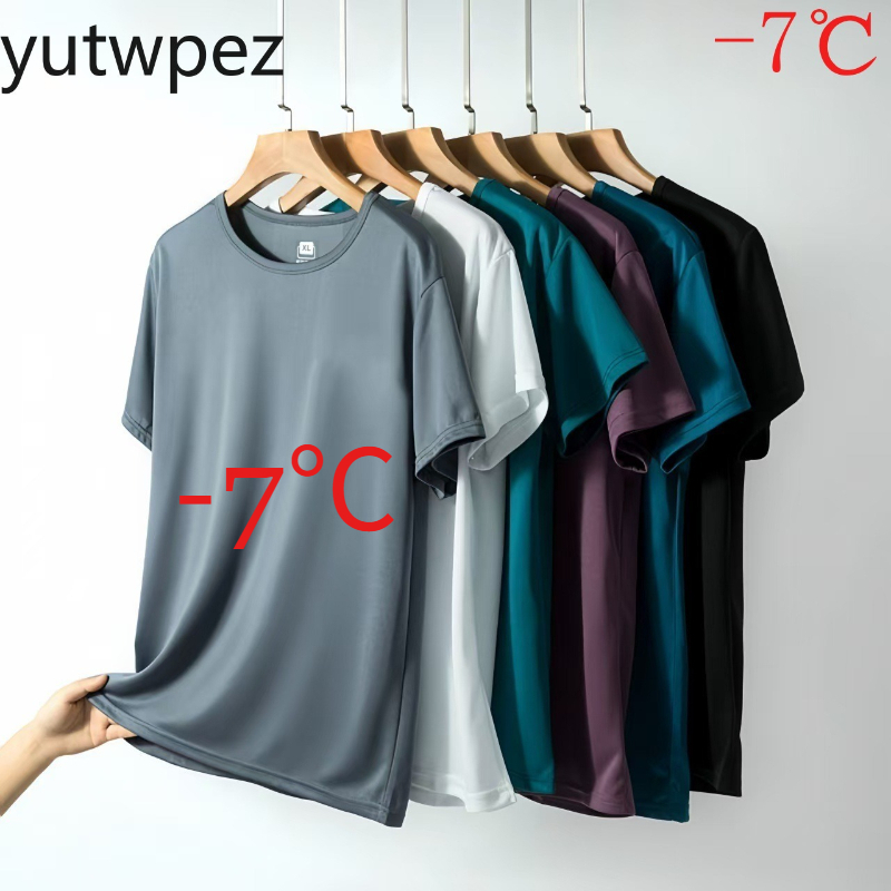 Kaus Pria Sutra Es Musim Panas - T Shirt Tight Fit ulasan dan harga