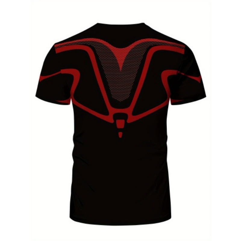 Kaos Kompresi Pria 3D Garis Me - Compression Shorts Athletes ulasan dan harga