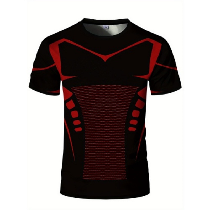 Kaos Kompresi Pria 3D Garis Me - Compression Shorts Athletes ulasan dan harga