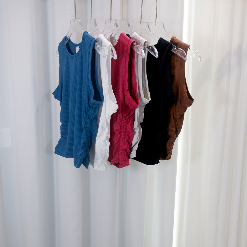 Pakaian Yoga Musim Panas Atasa - Tank Top Ribbed ulasan dan harga